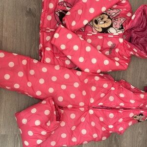 Disney Minnie Mouse Pink and White Snowsuit